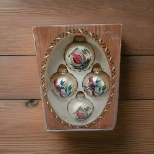 Krebs Christmas Ornaments  Cardinals Woodland Accent Collection VTG Excellent